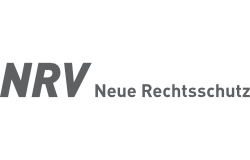 Logo der NRV Neue Rechtsschutzversicherung mit Schriftzug in Grau – verwendet für Vergleiche rund um Rechtsschutzversicherungen